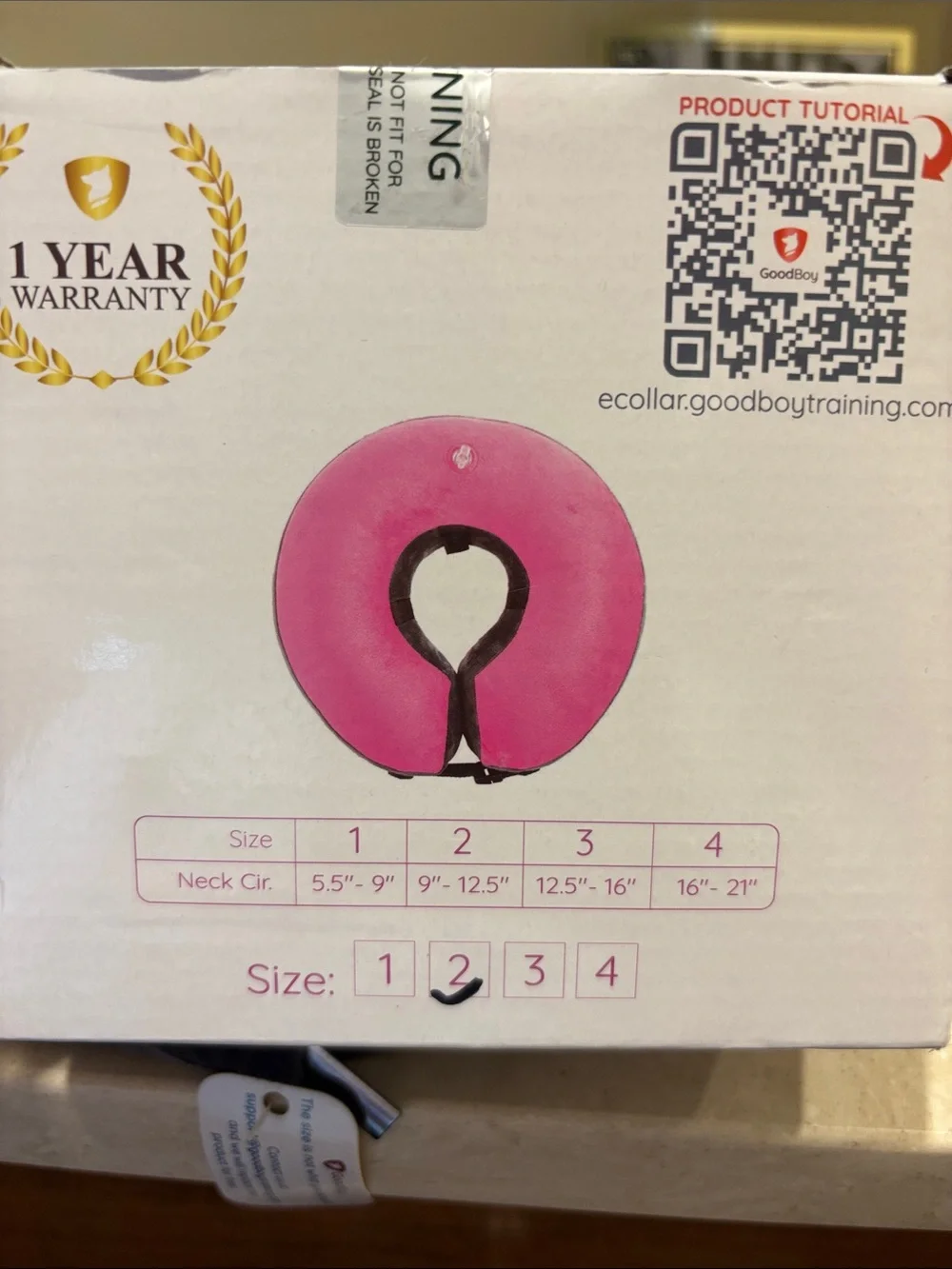 Pink & Gray Dog Recovery E-Collar